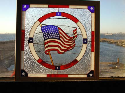 Old Glory Stained Glass Window