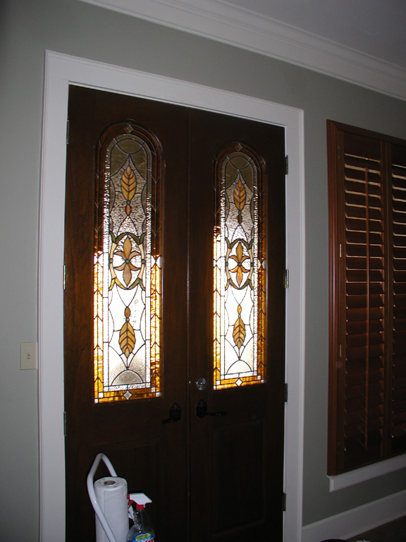 Leaded Stained Glass Patio Doors