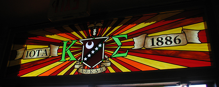 Kappa Sigma House Stained Glass Transom Window