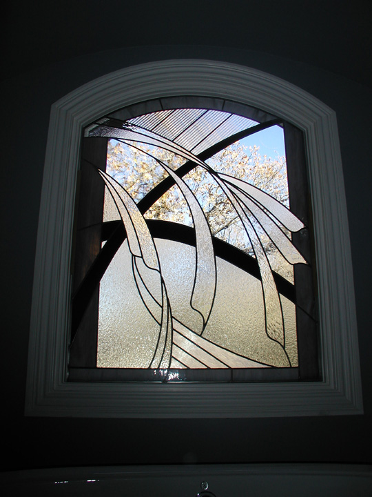 Abstract Bathroom Privacy Window