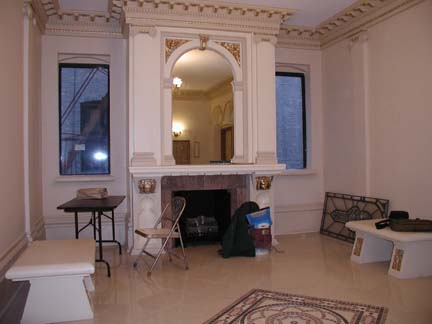 Prospect Park West Residential Building Lobby leaded beveled glass windows