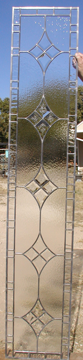 Beveled and clear textured glass sidelite